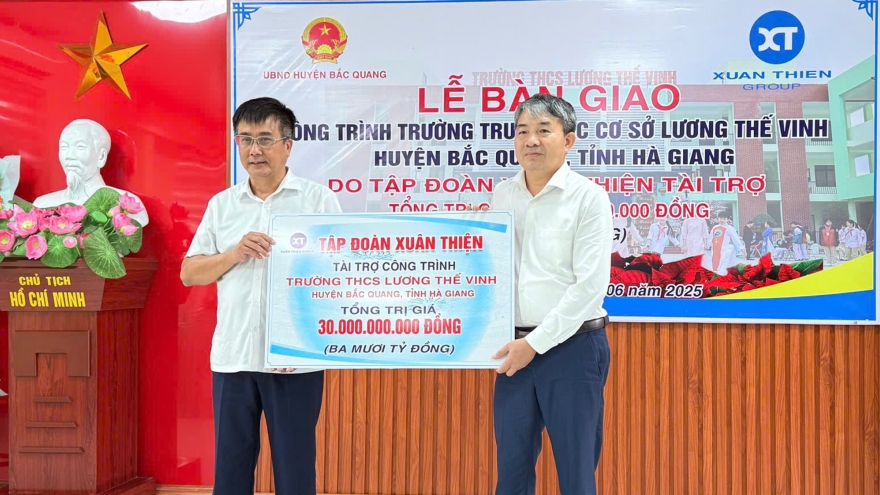 Tập đoàn Xuân Thiện bàn giao ngôi trường 30 tỷ đồng cho học sinh Hà Giang