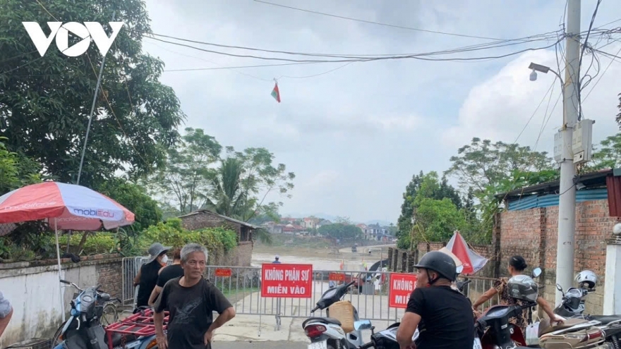Tạm cắt cầu phao Phong Châu (Phú Thọ) do nước lũ sông Hồng về quá lớn