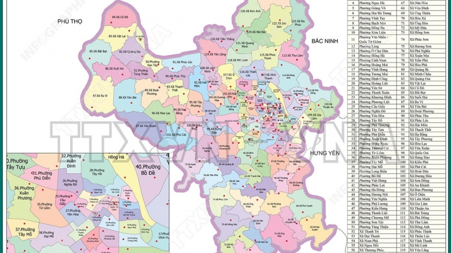 Các Phó Chủ tịch UBND Hà Nội được phân công phụ trách, theo dõi 126 xã, phường