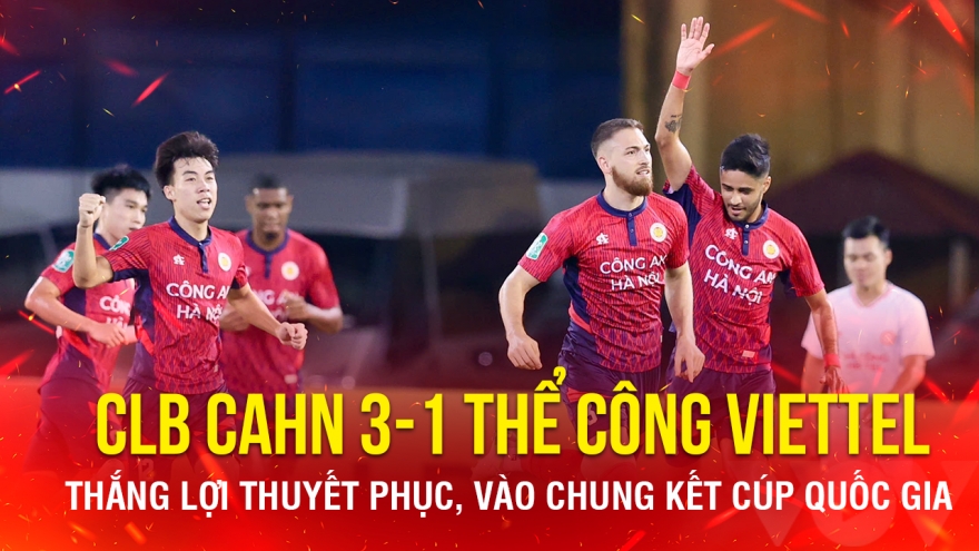 Thắng thuyết phục Thể Công Viettel, CLB CAHN vào chung kết Cúp Quốc gia
