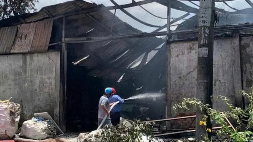 Phát hiện cháy lớn tại Khu công nghiệp Tân Phú Trung, huyện Củ Chi