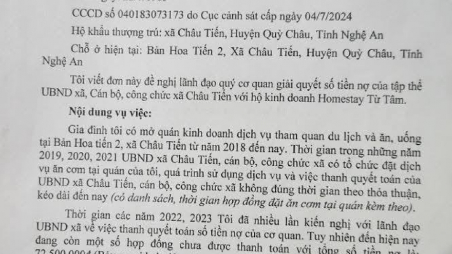 Xã miền núi Nghệ An nợ hơn 72 triệu đồng tiền ăn uống, tiếp khách?