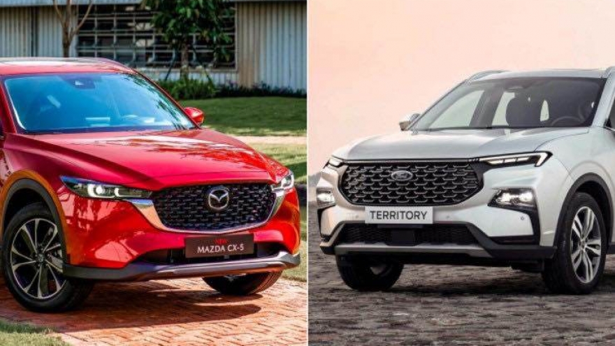 "Quyết đấu" Mazda CX-5 và Ford Territory tiếp tục giảm giá dưới 700 triệu đồng