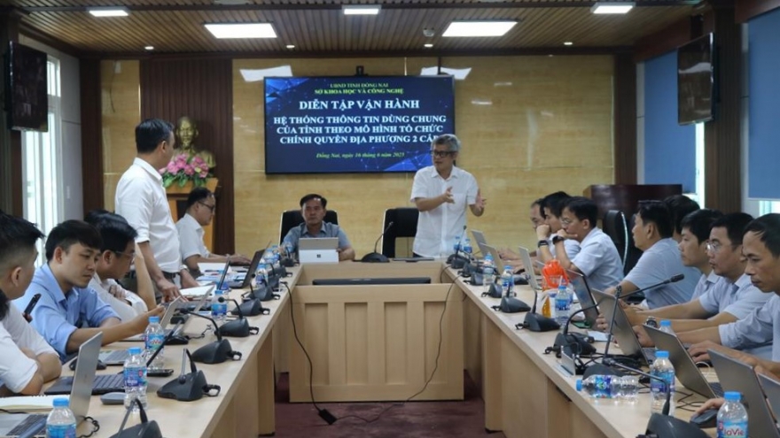 Đồng Nai diễn tập vận hành hệ thống thông tin chính quyền địa phương 2 cấp