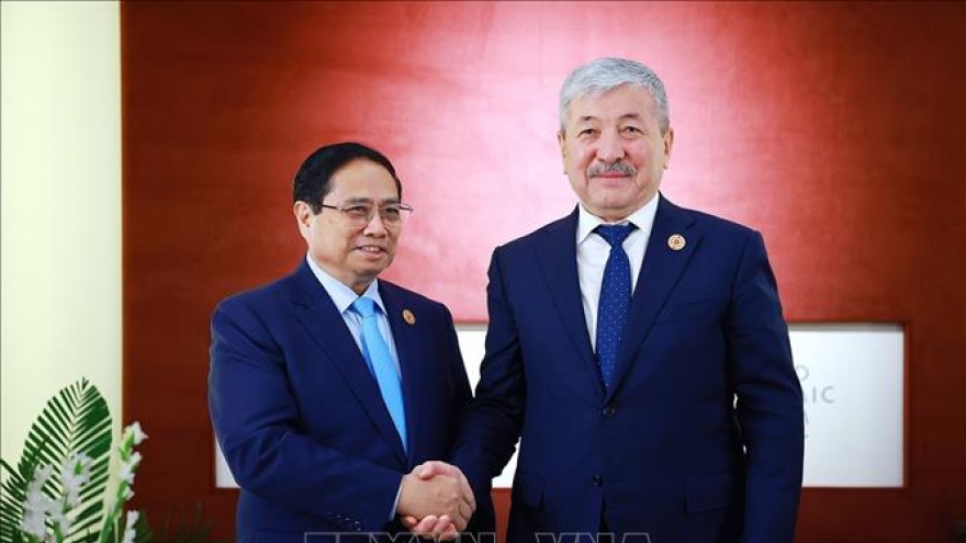 Thủ tướng Chính phủ Phạm Minh Chính gặp Thủ tướng Kyrgyzstan