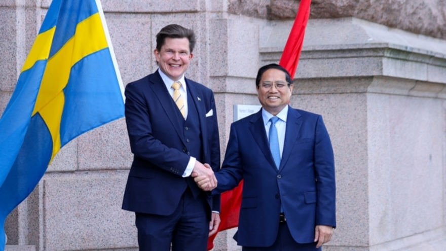 Thủ tướng Phạm Minh Chính hội kiến với Chủ tịch Quốc hội Thụy Điển