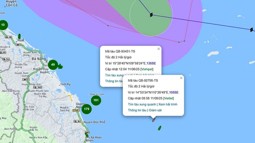 2 tàu cá Quảng Bình bị chìm khi di chuyển tránh bão số 1