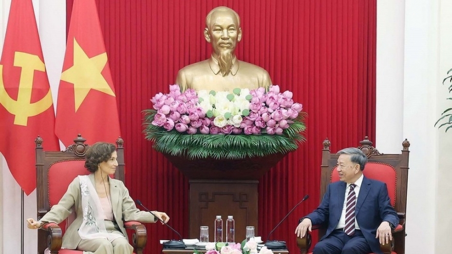 Tổng Bí thư Tô Lâm tiếp Tổng Giám đốc Tổ chức UNESCO
