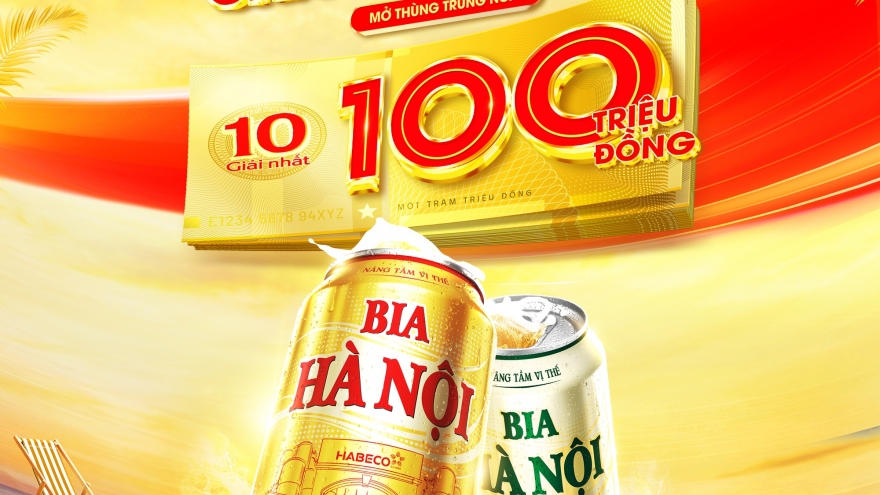 Trúng 100 triệu đồng với chương trình khuyến mại “Chào hè rực rỡ” cùng bia Hà Nội