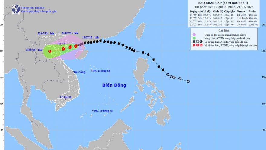 Đặc khu Bạch Long Vĩ đã có gió mạnh cấp 8, giật cấp 9