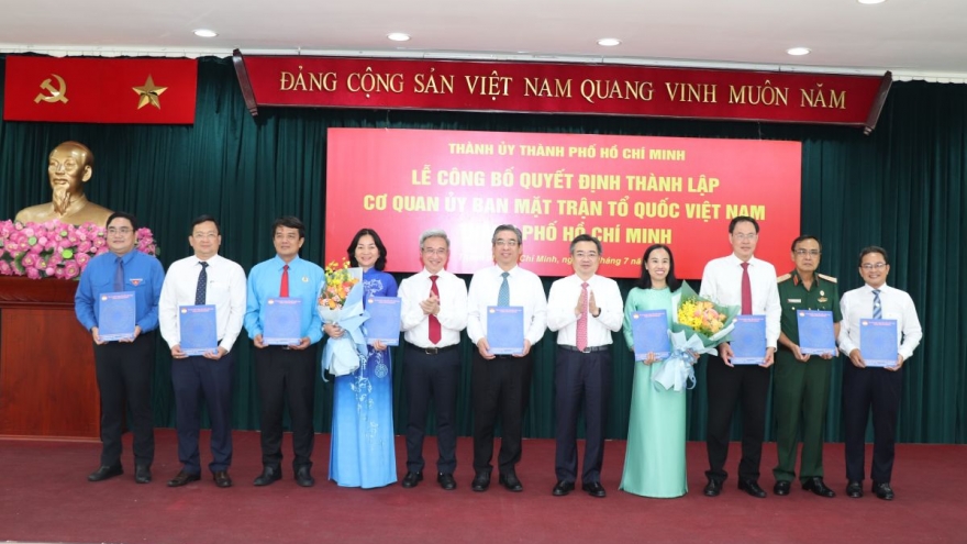 Thành lập Cơ quan Ủy ban MTTQ Việt Nam TP.HCM với 10 ban chuyên môn