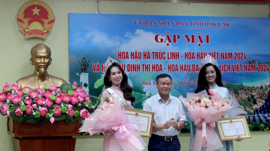 Lãnh đạo tỉnh Đắk Lắk gặp mặt, khen thưởng Hoa hậu Việt Nam 2024 Hà Trúc Linh