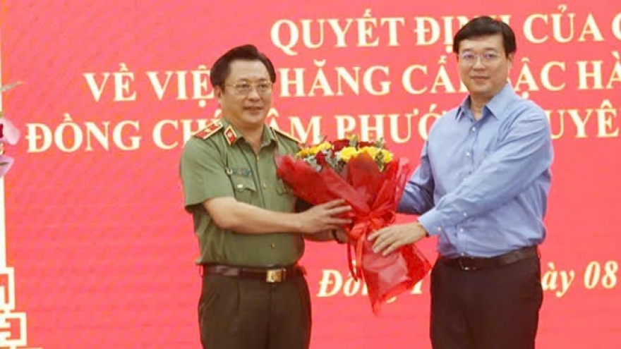 Giám đốc Công an tỉnh Đồng Tháp được thăng cấp bậc hàm Thiếu tướng