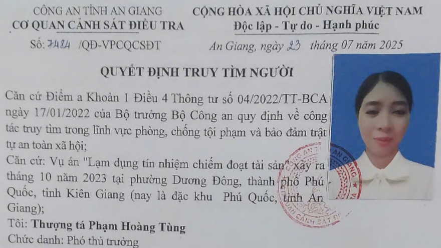 Truy tìm người phụ nữ vay hàng trăm triệu đồng rồi bỏ trốn