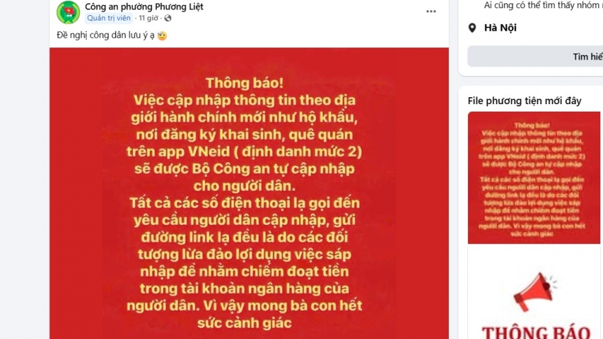 Thêm “chiêu trò” lừa đảo mới nhân sự kiện sáp nhập tỉnh thành
