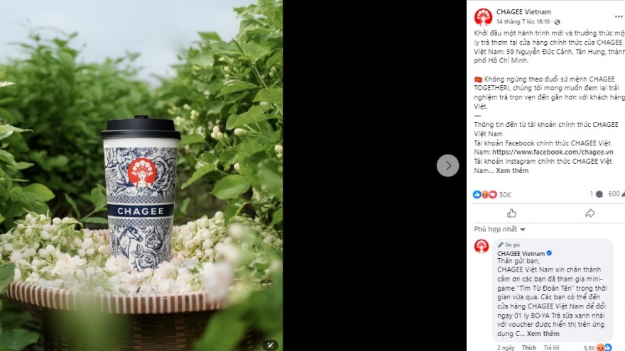 Trà sữa Chagee tiếp tục gây bức xúc sau sự cố bản đồ phi pháp