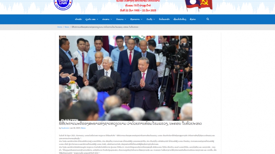 Truyền thông Lào đưa tin về sắp xếp bộ máy, đơn vị hành chính của Việt Nam