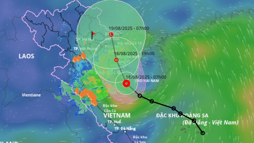 Áp thấp nhiệt đới mạnh lên trên vịnh Bắc Bộ, cách đặc khu Bạch Long Vĩ khoảng 115km