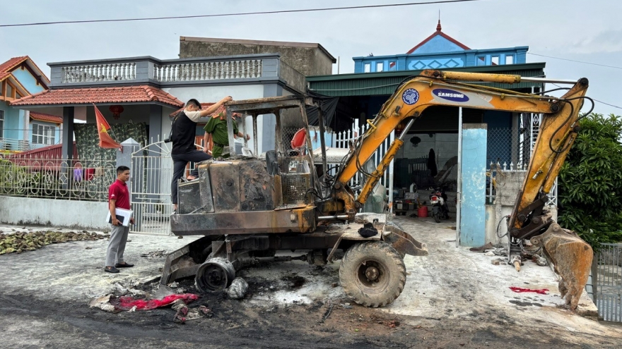 Khởi tố đối tượng phóng hoả đốt máy xúc do mâu thuẫn cá nhân ở Hải Phòng