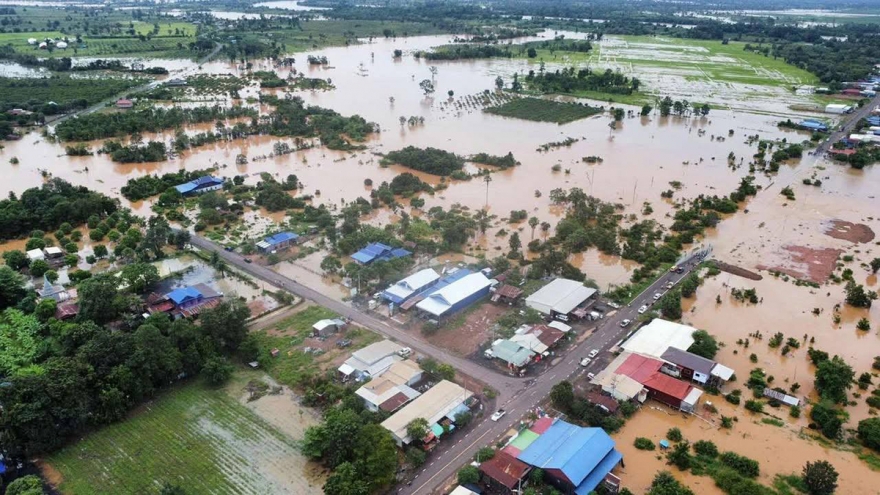 Hơn 7.000 gia đình và gần 7.000 ha cây trồng bị ảnh hưởng do mưa lũ ở Campuchia