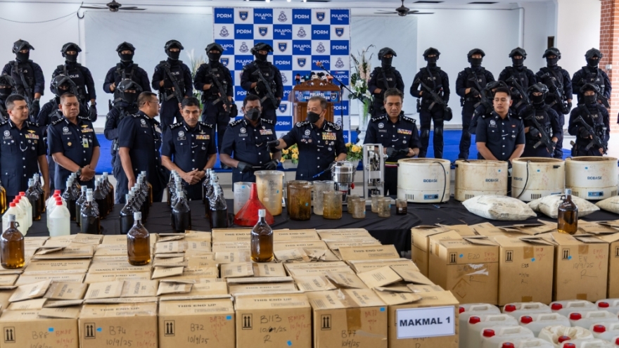 Malaysia triệt phá đường dây ma túy lớn trị giá 150 triệu USD