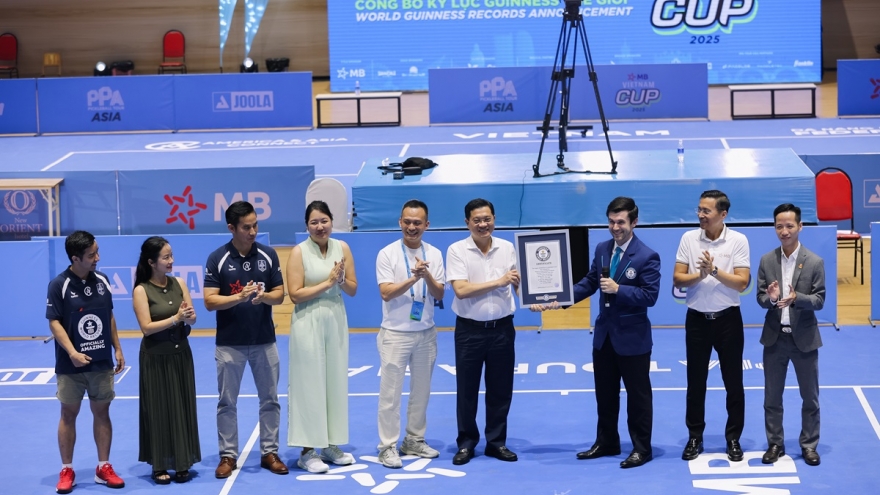 Giải pickleball PPA Tour Asia - MB Vietnam Cup 2025 lập kỷ lục Guinness