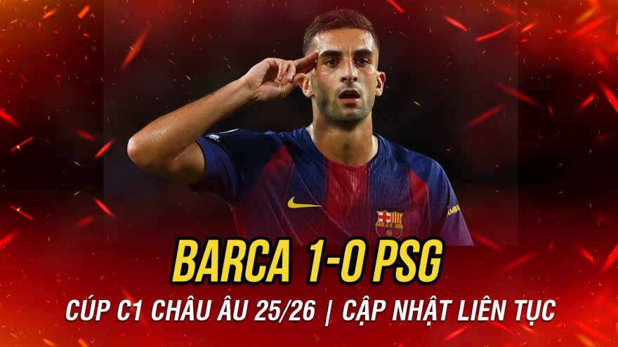 Trực tiếp Barca 1-0 PSG: Cựu sao MU kiến tạo mở tỉ số