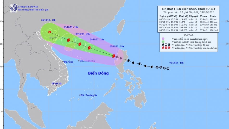 Bão số 11 (Matmo) di chuyển nhanh và có khả năng mạnh thêm
