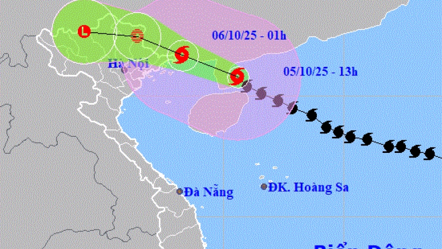 Bão số 11 giật cấp 16 cách Móng Cái khoảng 290km