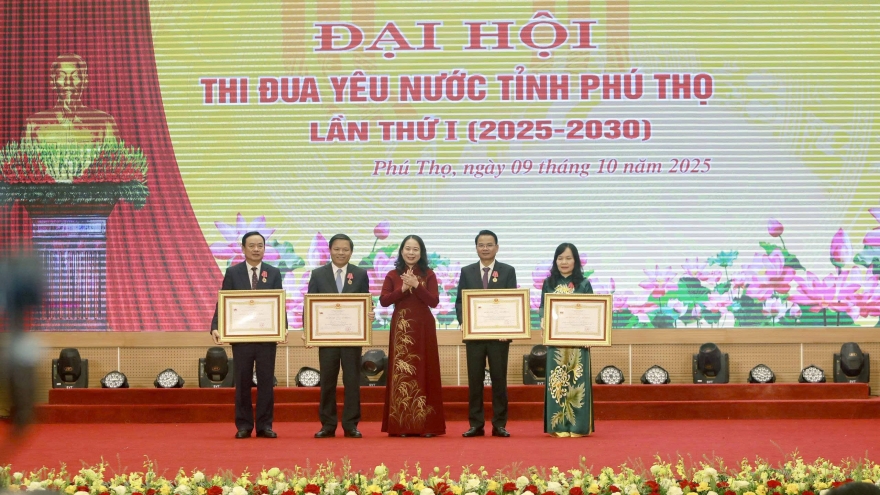 Phó Chủ tịch nước Võ Thị Ánh Xuân dự Đại hội Thi đua yêu nước tỉnh Phú Thọ