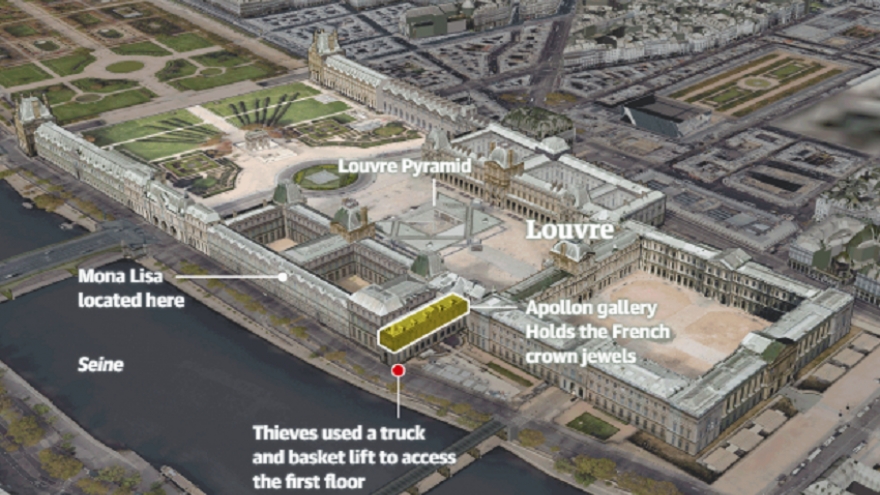 Vụ trộm chớp nhoáng tại bảo tàng Louvre: 4 phút làm rung chuyển Paris