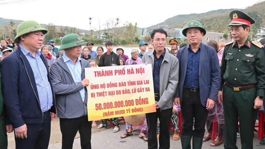 Thủ đô Hà Nội hỗ trợ Gia Lai 50 tỷ đồng khắc phục hậu quả mưa lũ