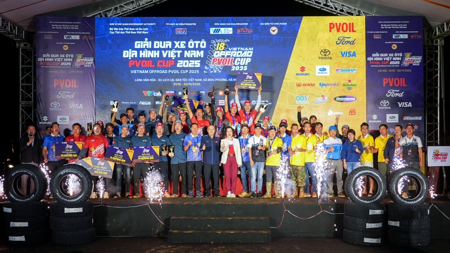 Giải đua xe ô tô địa hình Việt Nam PVOIL Cup 2025 khép lại sau 3 ngày tranh tài