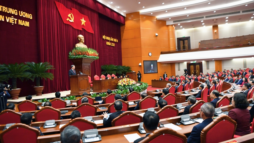 Toàn cảnh bế mạc Hội nghị Trung ương 15, khóa XIII