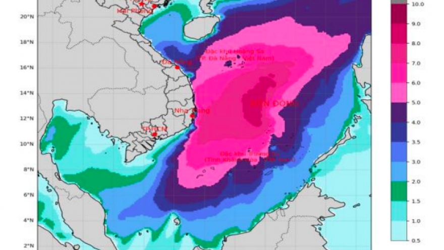 Gió mạnh, sóng lớn Bắc Biển Đông đến Khánh Hòa-Cà Mau cảnh báo biển động nguy hiểm