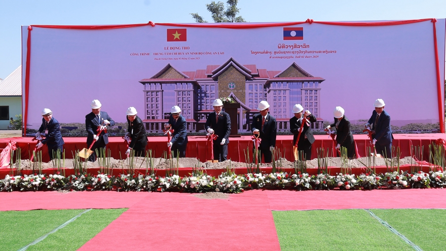 Lễ động thổ công trình Trung tâm Chỉ huy An ninh Bộ Công an Lào
