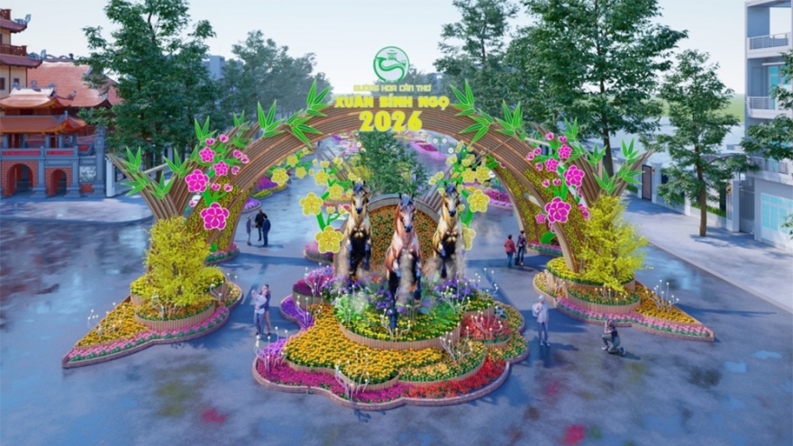 Đường hoa xuân Bính Ngọ 2026 tại Cần Thơ sẽ đón khách từ ngày 14/2