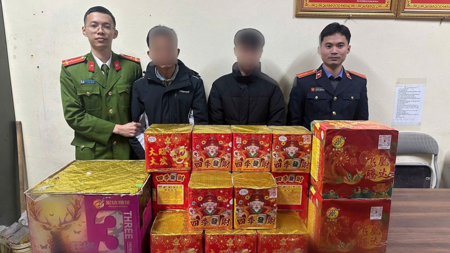 Thu giữ số lượng lớn pháo nổ, bắt giữ 2 đối tượng