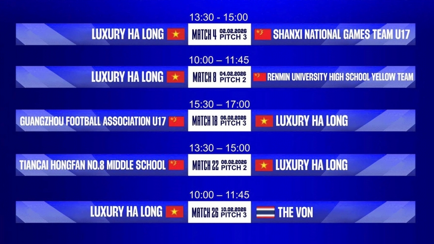 Lịch thi đấu và trực tiếp bóng đá Việt Nam hôm nay 2/2