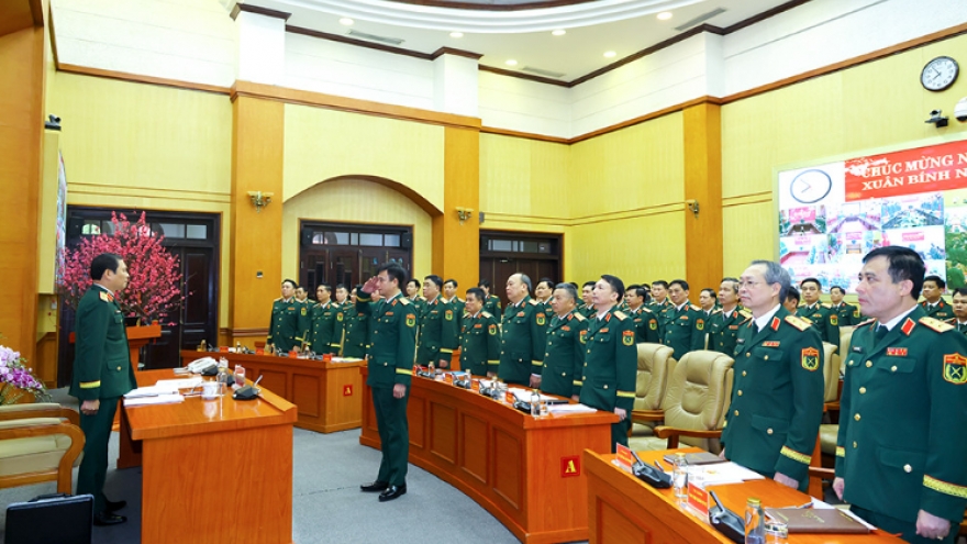 Đại tướng Nguyễn Tân Cương chủ trì giao ban đầu Xuân toàn quân