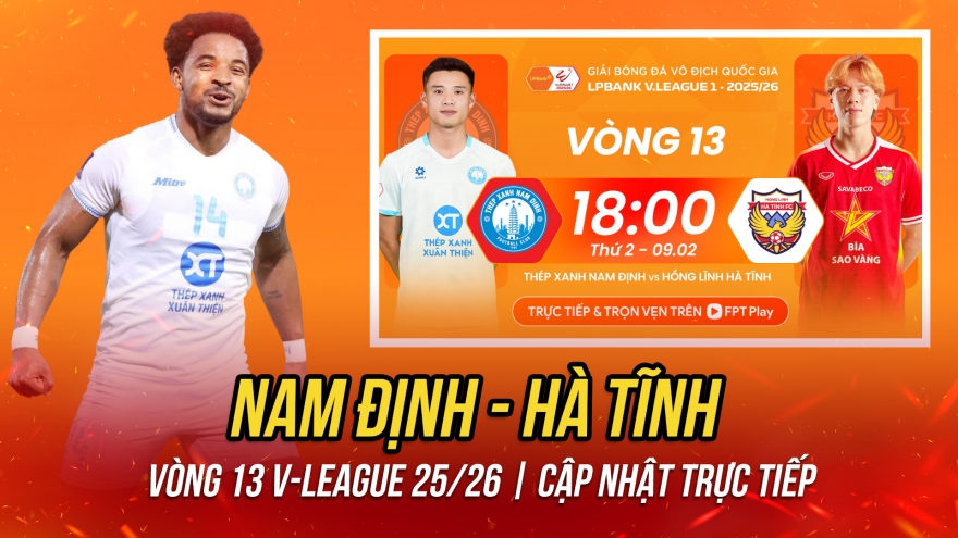 Trực tiếp Nam Định - Hà Tĩnh vòng 13 V-League 25/26: Xuân Son tỏa sáng?