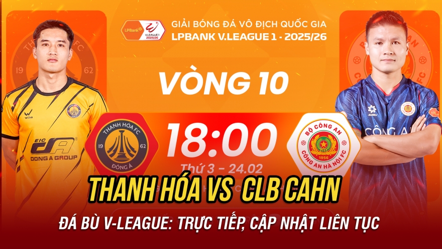 Trực tiếp Thanh Hóa 0-0 CLB CAHN: Doãn Ngọc Tân vẫn có mặt