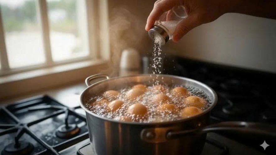 Tại sao thêm muối khi luộc trứng lại giúp trứng ngon hơn?