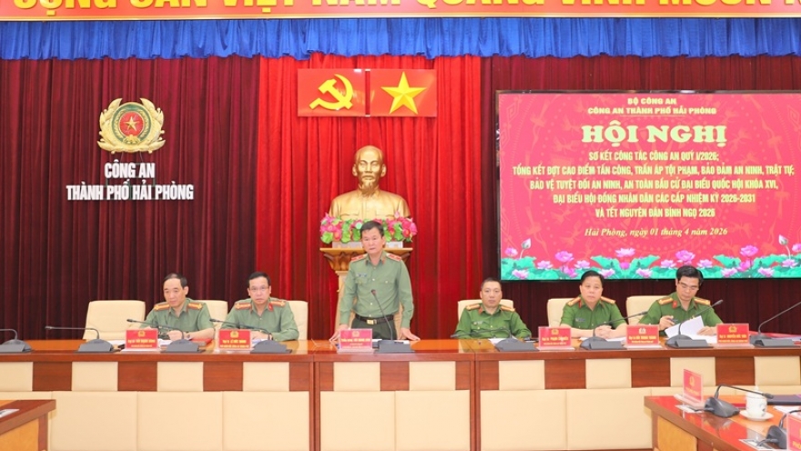 Công an Hải Phòng giữ vững an ninh, tội phạm giảm mạnh trong quý I/2026