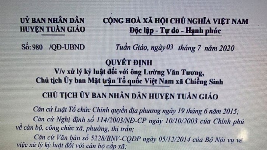 Cách chức, khiển trách 4 cán bộ xã ở Điện Biên vì đánh bạc