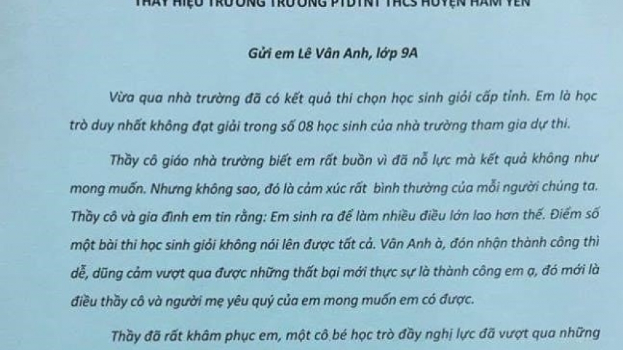 Lời thầy Hiệu trưởng: Điểm số bài thi học sinh giỏi không nói lên tất cả