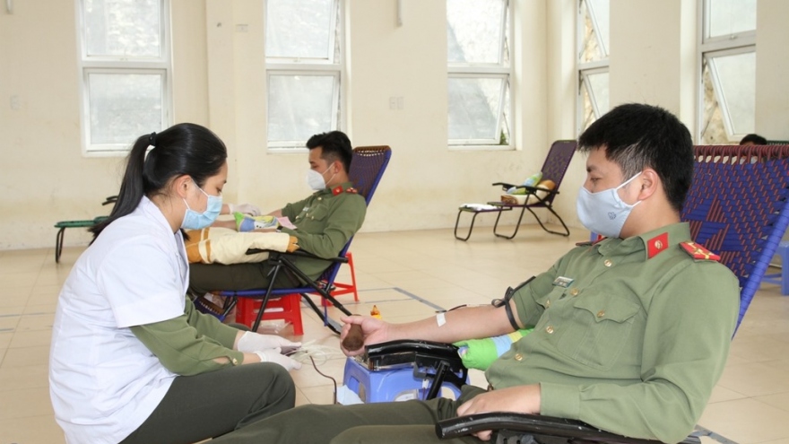 Cán bộ, chiến sỹ Công an tỉnh Yên Bái hiến trên 140 đơn vị máu