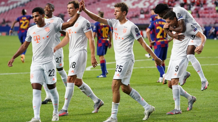 "Đè bẹp" Barca 8-2 ở Lisbon, Bayern hiên ngang tiến vào bán kết Champions League