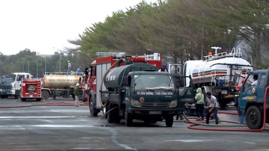 Khống chế vụ cháy kho hạt điều ở Bà Rịa - Vũng Tàu