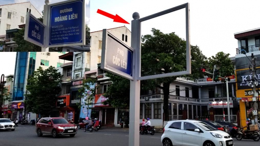 Biển báo giao thông gây khó hiểu ở Lào Cai đồng loạt bị tháo xuống